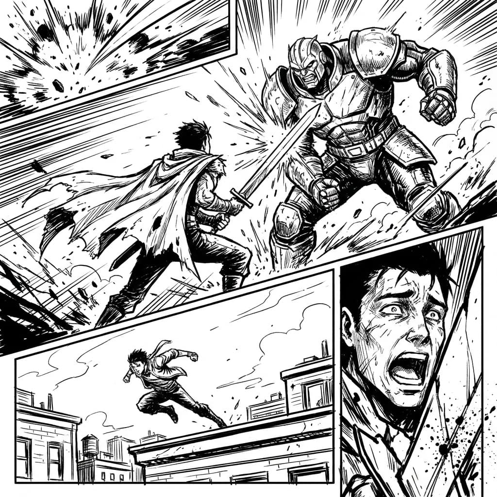 Dynamic manga page layout example